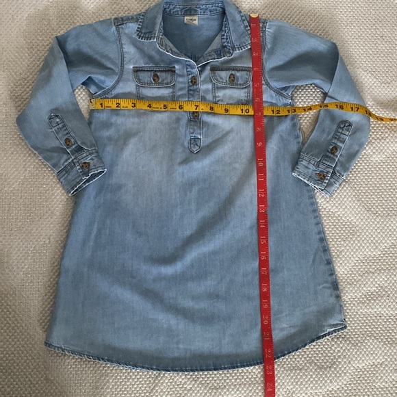 Kids OshKosh B’gosh chambray/denim long sleeves button down 1/4 A line, Size 5T - Picture 13 of 13